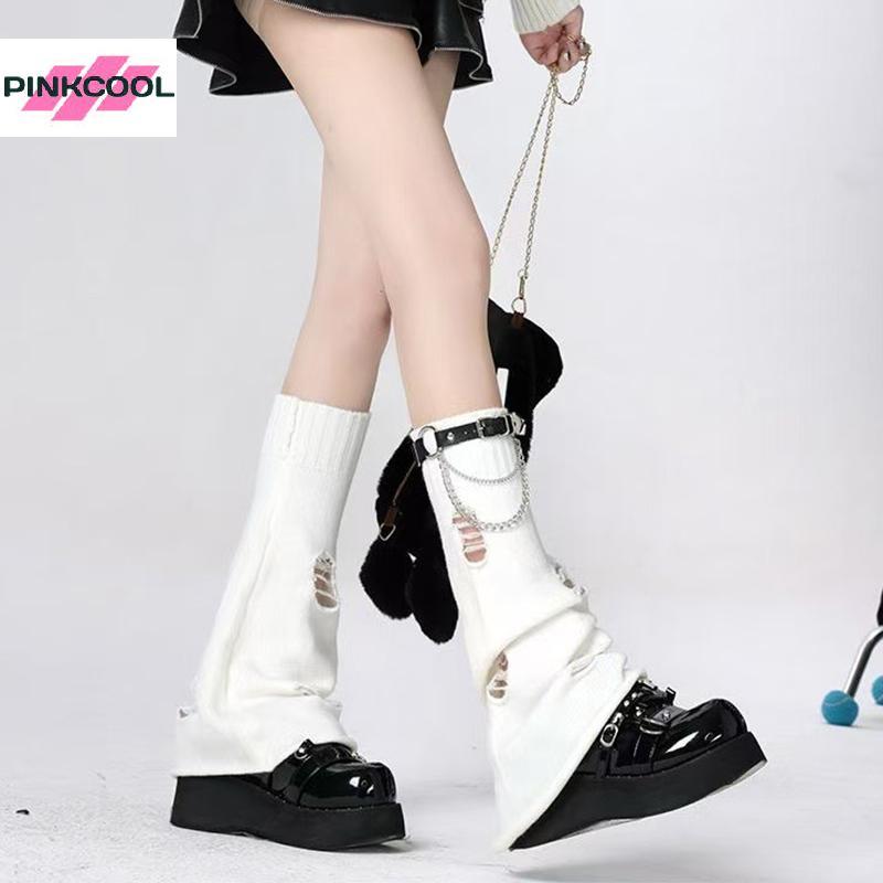 PINKCOOL 1 ชิ้นผู้หญิง Punk Goth หัวใจ PU หนังยืดหยุ่นขาแหวนเครื่องประดับขายืดหยุ่นโซ่ Suspender Garters เข็มขัดร้อน