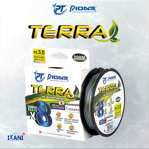 PIONEER TERRA X8 IZANAS BRAID Tali Pancing สายตกปลา Air Masin