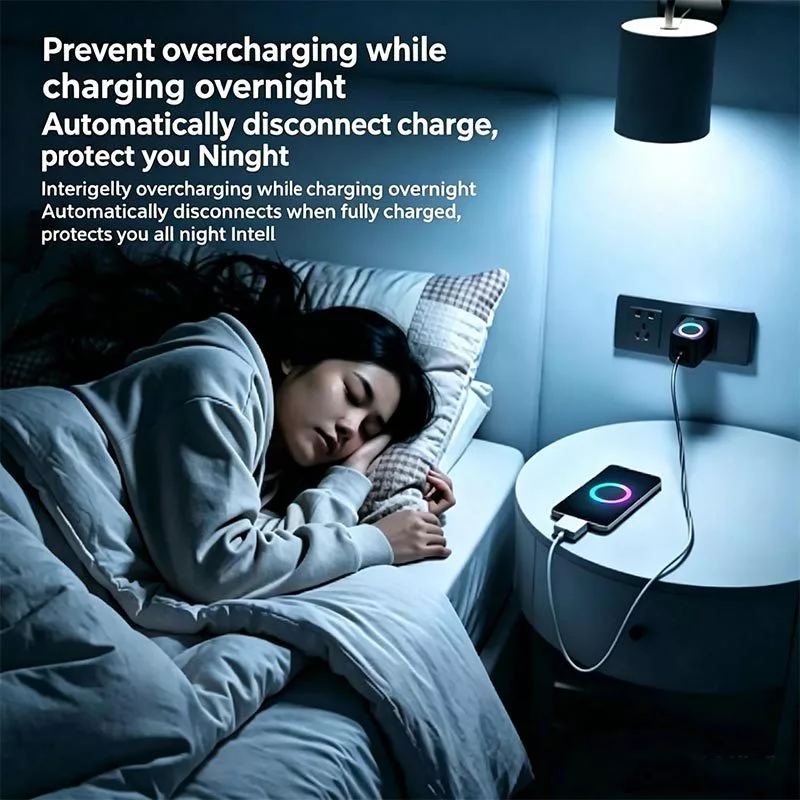 Mart Auto Stop ชาร์จแยก AI Recognition ชาร์จอย่างเต็มที่อัตโนมัติตัดอุปกรณ์ USB ชาร์จอะแดปเตอร์ความปลอดภัย thumbnail 8