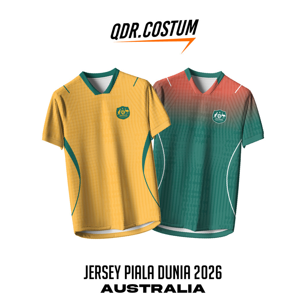 QDR COSTUME JERSEY WORLD CUP 2026 AUSTRALIA พิมพ์เต็มพรีเมี่ยมฟรีกลับ NAME