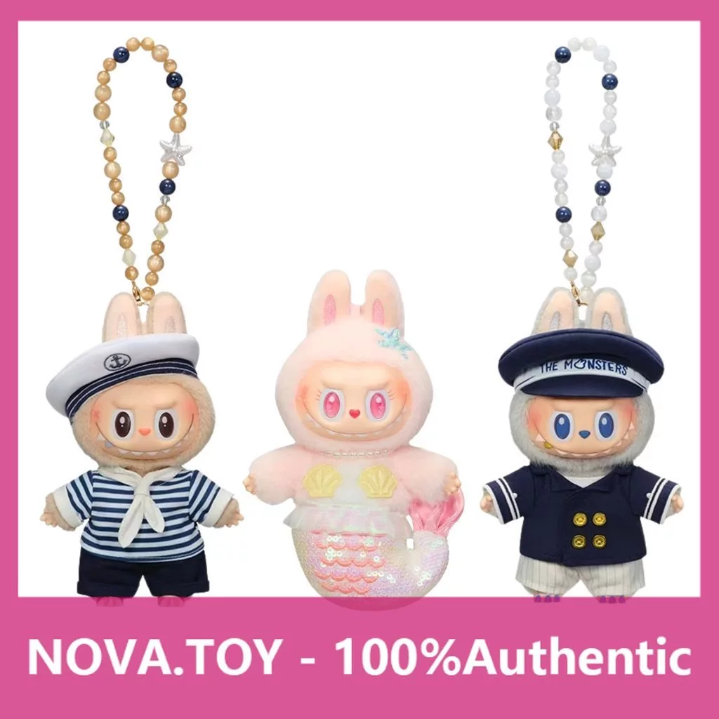 POP MART POP MART Flying LABUBU กัปตัน/LABUBU จี้ตุ๊กตาไวนิลกะลาสี/นางเงือก