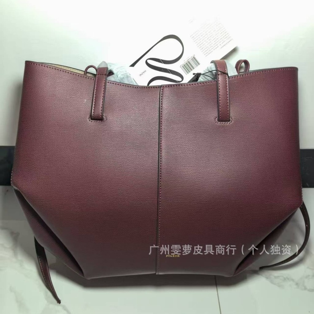 ใหม่ Polene Polene Tote Bag กระเป๋าถือแฟชั่นคุณภาพสูงของแท้หนังขนาดใหญ่ความจุ Retro Wing Bag