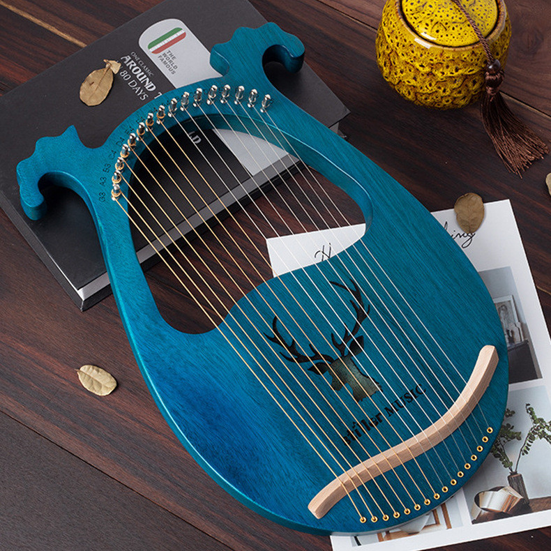 [พร้อมสต็อกขายร้อน] สไตล์ Staghorn 16-Tone lyre 16-String Small Harp lyre lyre เปียโนพกพา lyre เครื่