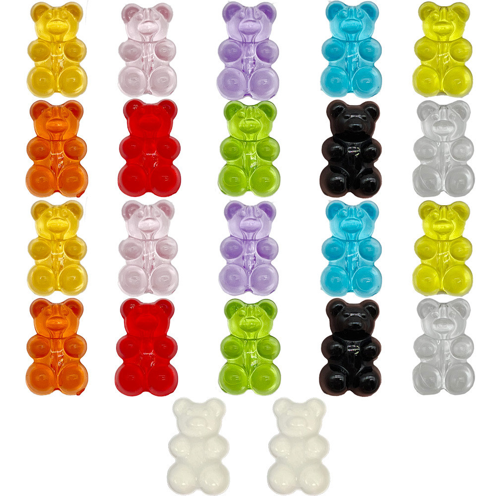 Bear Shoe Charms ปุ่มเรซิ่น DIY ตกแต่งรองเท้าแตะแบบถอดได้อุปกรณ์เสริม