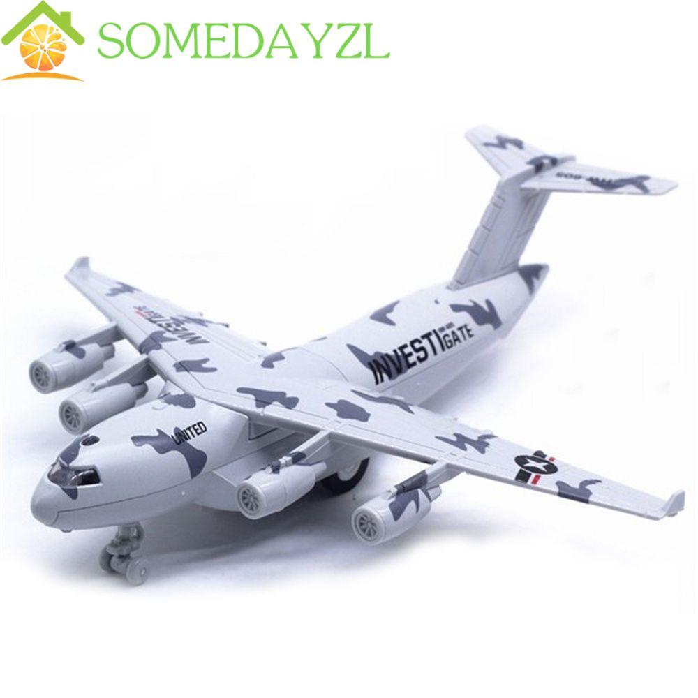 SOMEDAYZL Pull Back Plane 22 ซม.ไฟจราจรเพลง C-17 ของขวัญวันเกิดเครื่องบินเครื่องบินเครื่องบินของเล่น