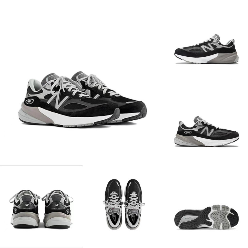 New Balance NB 990 V6 รองเท้าลําลองสําหรับผู้ชายและผู้หญิง รุ่น M990BK6