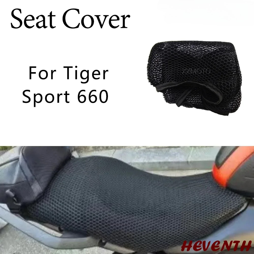 สําหรับ Tiger 660 Sport Tiger660 Sport Tiger 660 ผ้าคลุมเบาะรถจักรยานยนต์ฉนวนกันความร้อน 3D Breathab