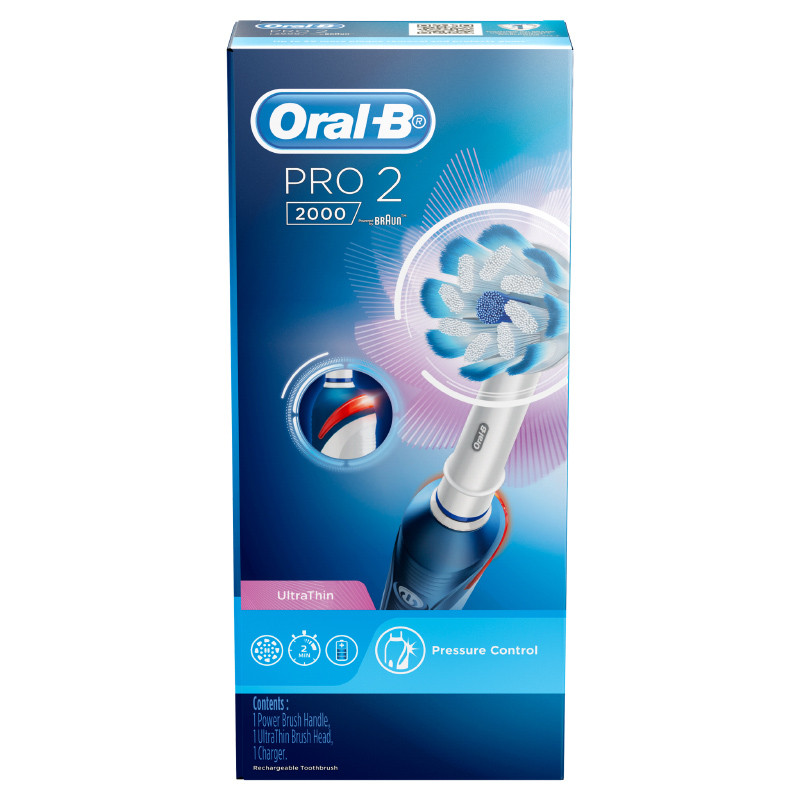 ออรัลบีแปรงฟันไฟฟ้าโปร2 2000 Oral B Pro 2 2000 Power Toothbrush [หมายเลขบาร์โค้ด 4210201185581 ]