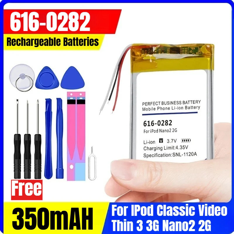 616-0282 แบตเตอรี่ 350 mAh สําหรับ IPod Classic Video Thin 3 3G Nano2 2G