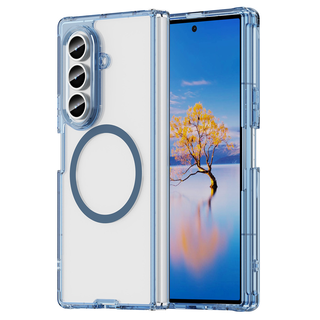 สําหรับ Samsung Galaxy Z Fold 7, เคสโทรศัพท์แม่เหล็กที่สดชื่นใหม่, ฝาครอบป้องกันป้องกันการตก PC คุณภาพสูง