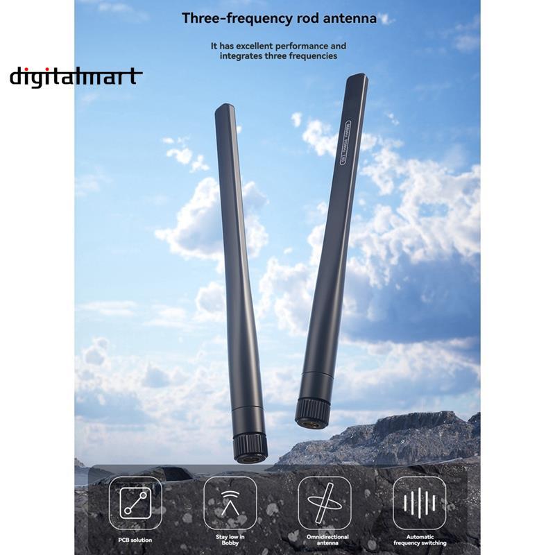 Tri-Band Stick Antenna 2.4G ความถี่การสลับอัตโนมัติสําหรับระยะไกล FPV RC Drone Quadcopter อะไหล่ 868