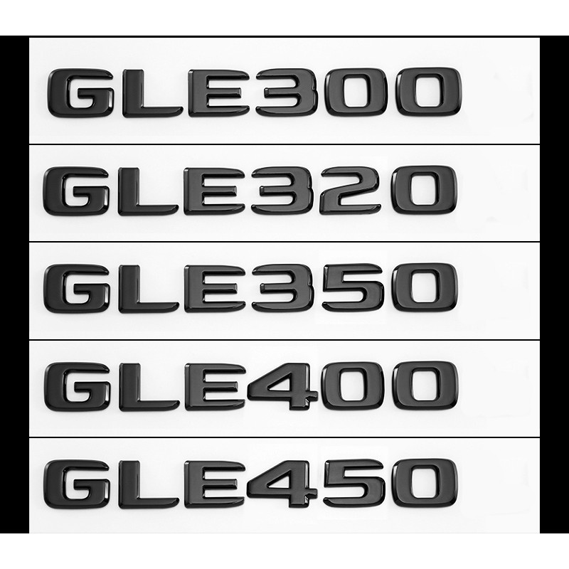 3d ABS รถ Trunk ตัวอักษร GLE300 GLE320 GLE350 GLE400 GLE450 ป้ายสัญลักษณ์โลโก้สติกเกอร์สําหรับ Merce