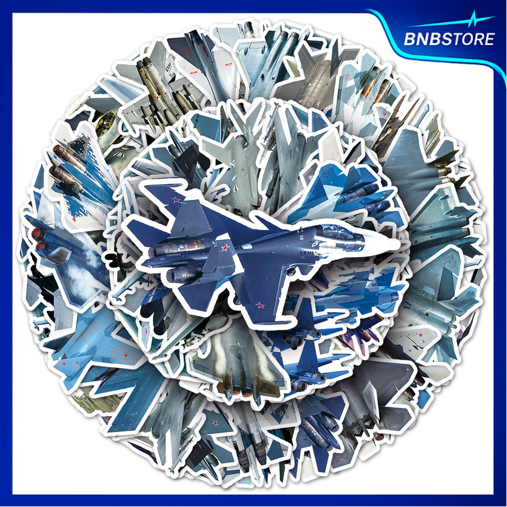 ส่งจากไทย 50แผ่น สติกเกอร์ เครื่องบินรบ เครื่องบินขับไล่ Jet Fighter Aircraft Sticker กันน้ำ พร้อมส่ง