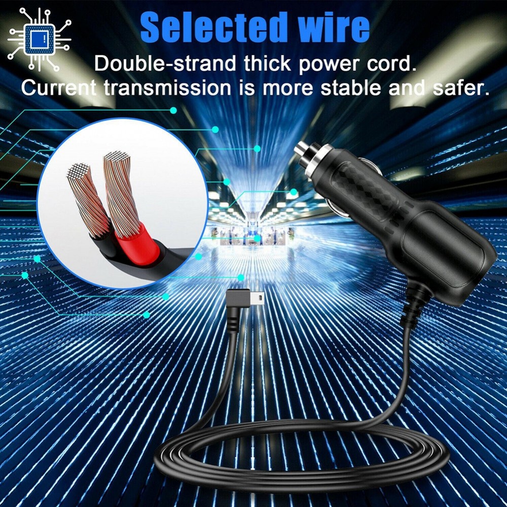 Dash Cam Car Charger ความเข้ากันได้กว้าง 2in1 Multi-function 12v - 24v ใหม่เอี่ยม