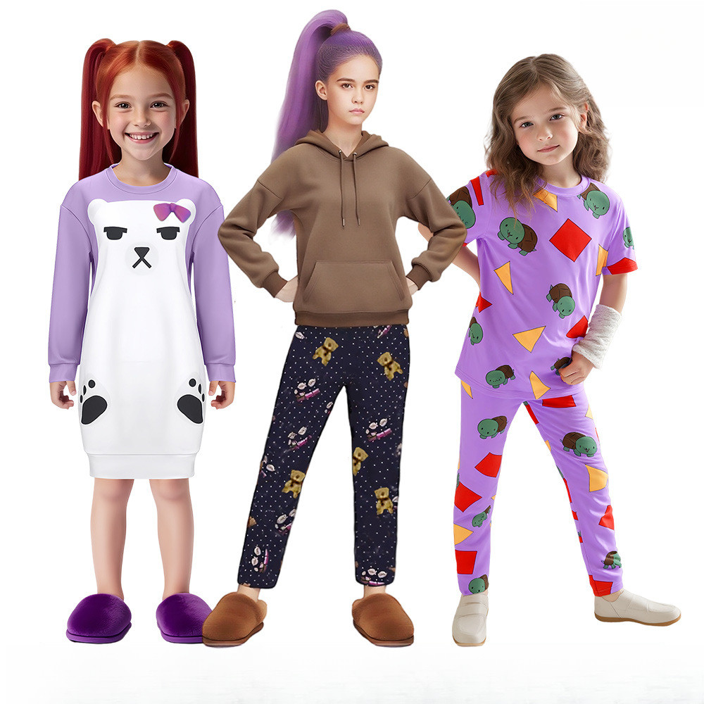 กลุ่มนักล่าแม่มด K-POP Mira Mira Lavender Bear ชุดนอนคอสเพลย์ปาร์ตี้เครื่องแต่งกาย Lumi ชุดนอน
