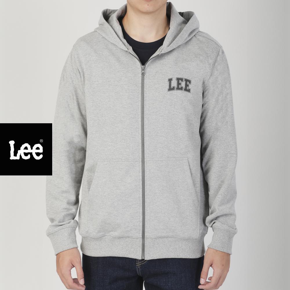 LEE เสื้อฮู้ดดี้มีซิปผู้ชาย รุ่น LE F525MZIPF05  สีเทา