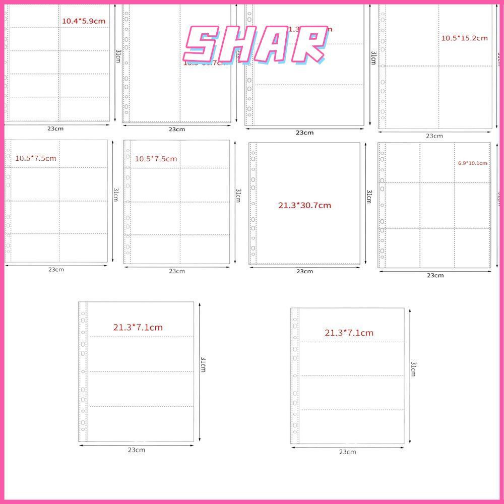 SHAR อัลบั้มภาพเติมหน้า, DIY โปร่งใส A4 Kpop Photocard Binder, PP หลายกระเป๋า Photocard Holder