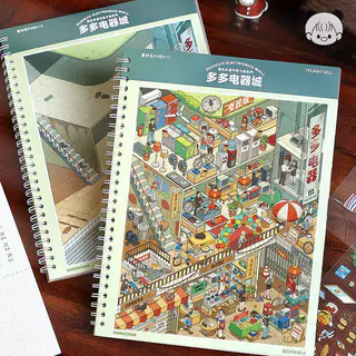 9.0 อัพเกรดแล้ว 🔥 สติกเกอร์ฉากจิ๋ว Telado 9.0 แบบรวมเล่ม บ้านจิ๋วการ์ตูน 3D สำหรับเด็ก งานฝีมือ DIY และแต่งสมุด