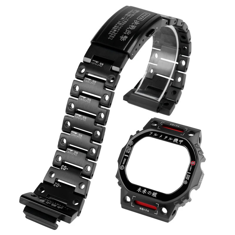 Stainless Steel Strap and Case Metal Band for Casio DW-5600 GW-B5600 GWX-5600 DW-5600BB/5600HR Serie