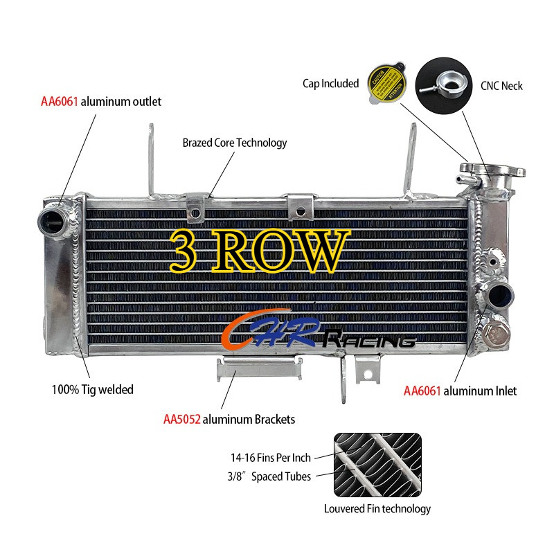 สําหรับ Suzuki SV650 SV650N K3 K4 2003 2004 2005 2006 2007 3 ROW ใหม่อลูมิเนียมหม้อน้ํา