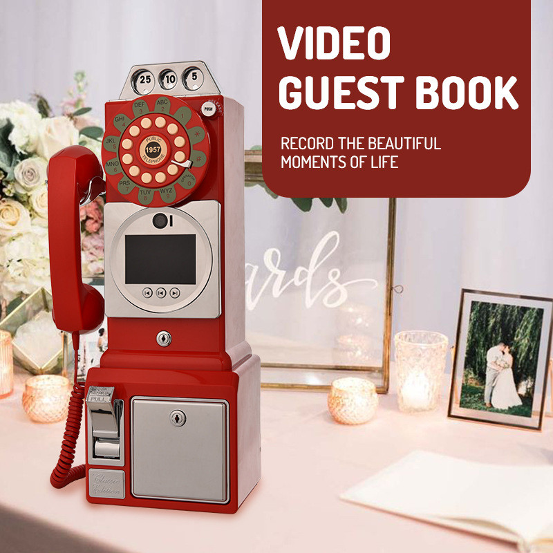 Retro Wedding Video Guest Message Book Blessing Video Phone Sign-in Machine Electronics
