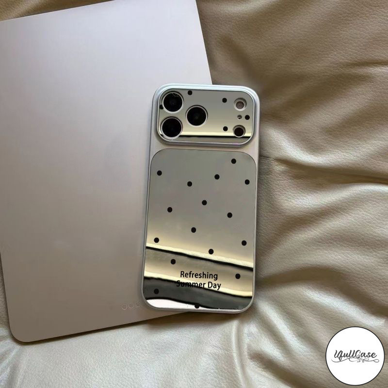 เคสกระจกเปลี่ยนสี ลายจุดฤดูร้อน สไตล์ฮิต น่ารัก น่ารักสำหรับ IPhone 17 Air 15 11 13 16 12 14 Pro Max 15 14 16 Plus