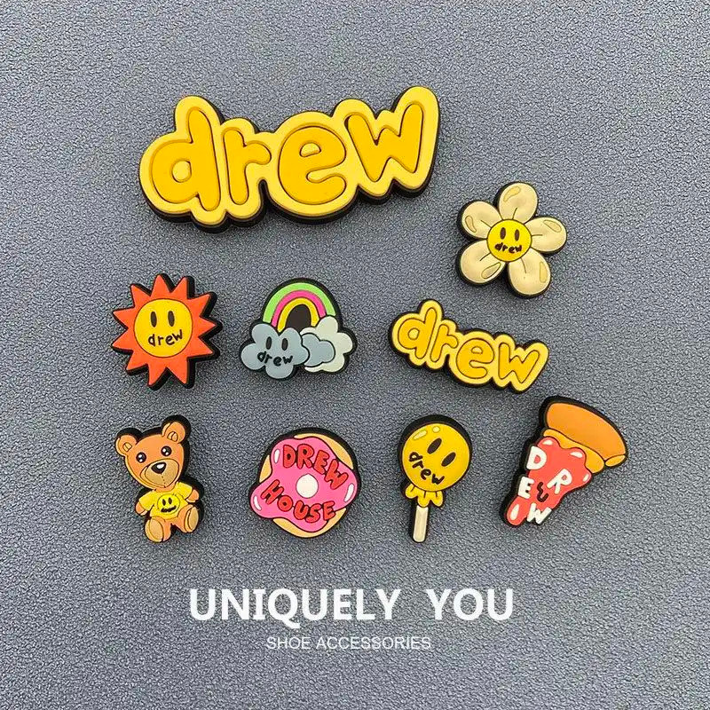 Charms Drew DIY Holey อุปกรณ์เสริมตกแต่งรองเท้า หัวเข็มขัด/พิน