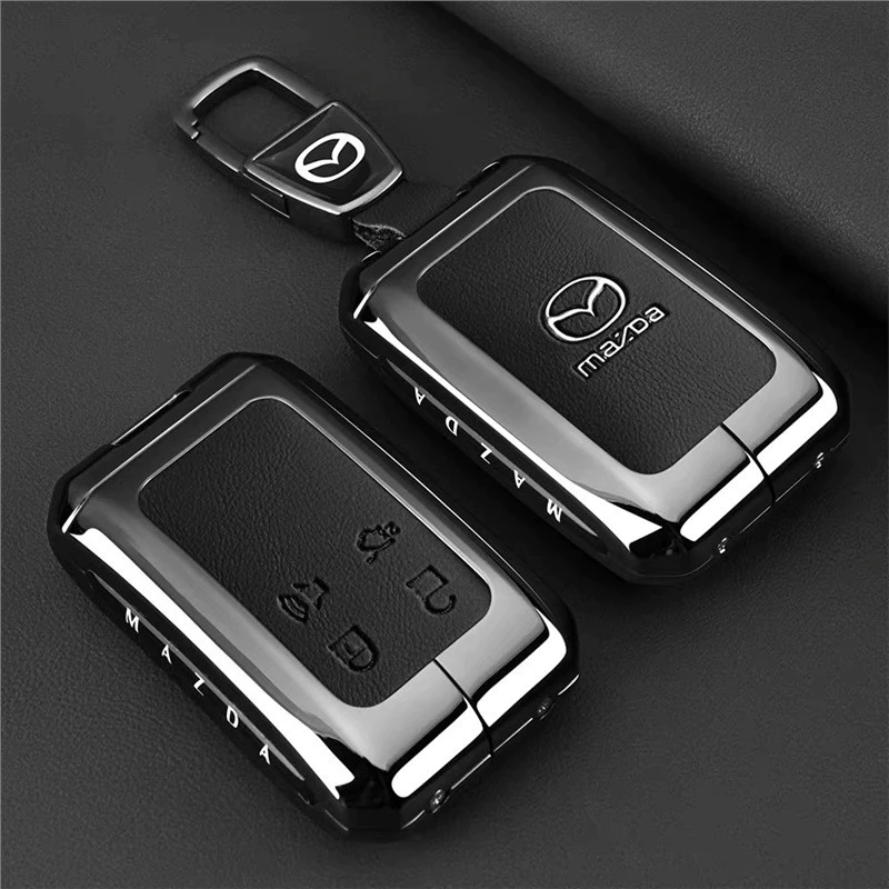 เหมาะสําหรับ 2026 Mazda 6e ฝาครอบกุญแจ 2026 Mazda 6e สไตล์ใหม่ 2026 mazda 6e กระเป๋ารถป้องกันกรณีหัวเข็มขัดหนัง