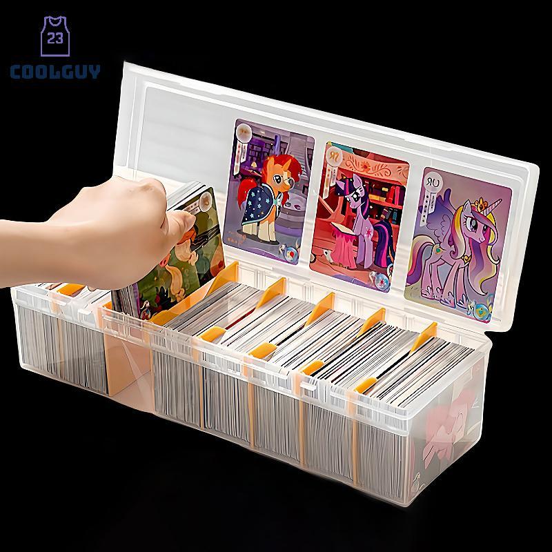 [YLSW] กล่องจัดระเบียบพลาสติกใสถือ 550+ ที่เก็บการ์ดเกมพร้อมแผ่นกั้นแบบปรับได้ ไทย
