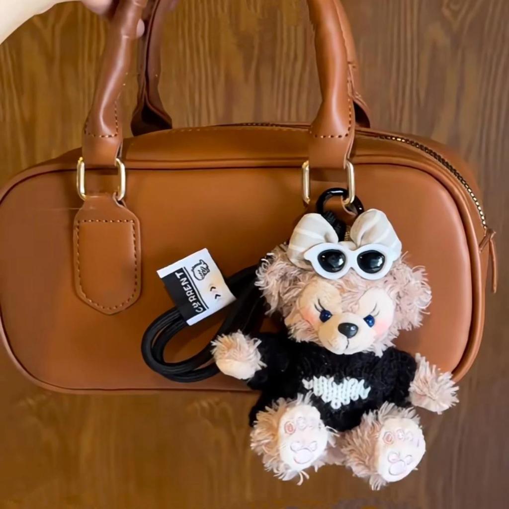 Shirley Rose Bear Overalls ตุ๊กตาหมีน่ารัก กับพวงกุญแจตกแต่ง