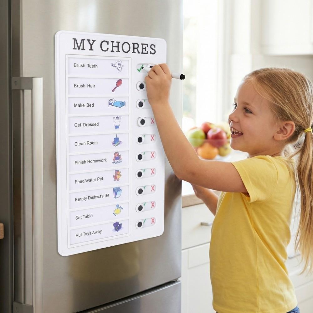 ROSEGOOD วางแผน Chore ในครัวเรือน,ที่ถอดออกได้ Erasable Reusable Multi-format Wall-mountable Multi-f