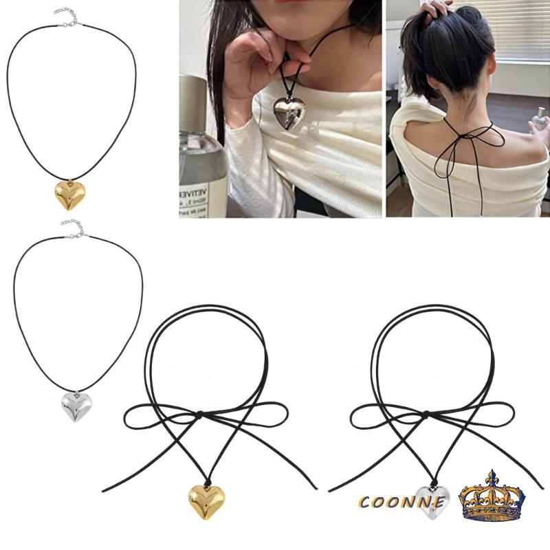 สร้อยคอหัวใจ Coon โซ่ปรับขนาดได้ สำหรับผู้หญิงและวัยรุ่น