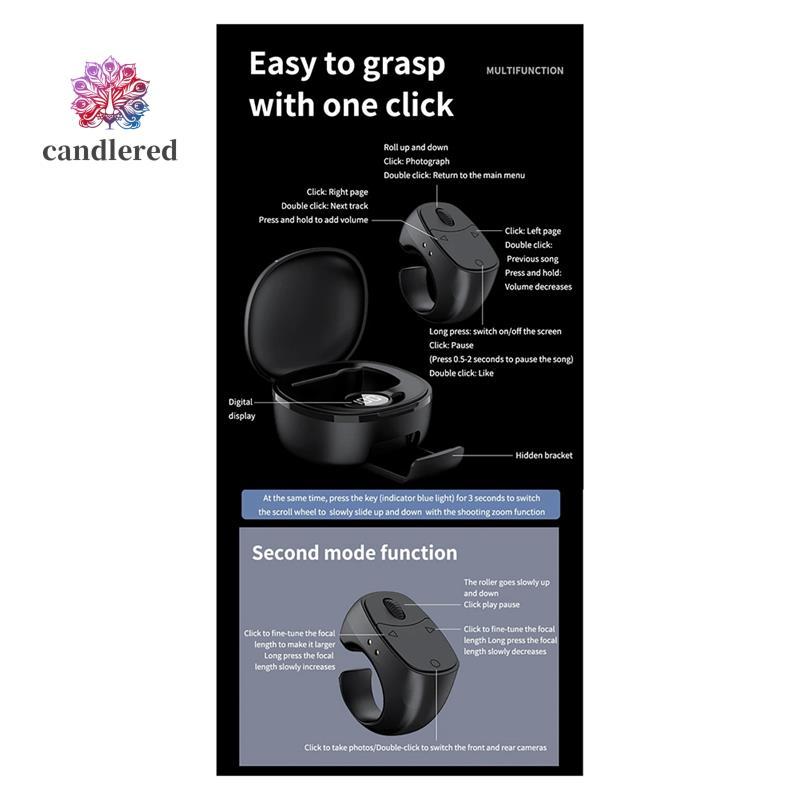 E-Book Page Turner Video Page Turner Remote Camera Zoom Phone Holder