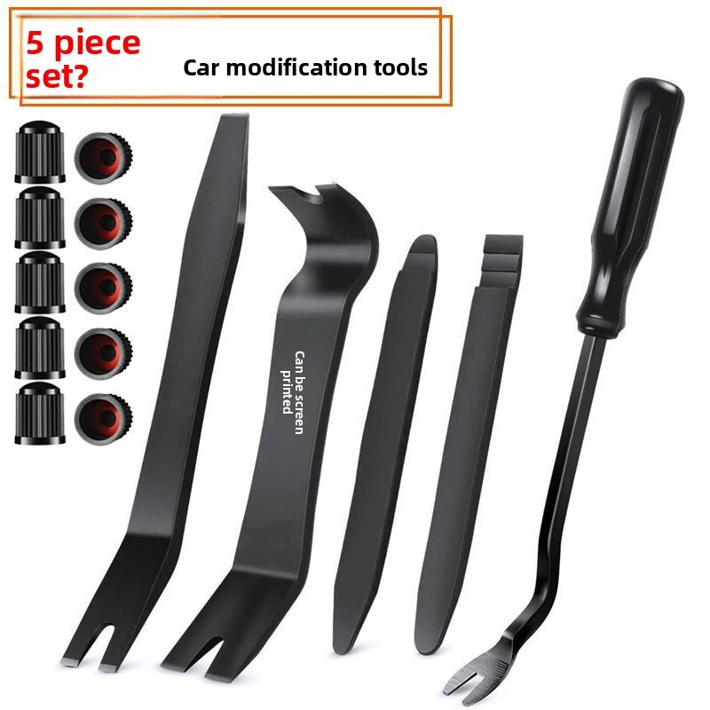 5 ชิ้น Auto Trim ชุดเครื่องมือกําจัดแผงรถ Pry Bar & Clip Remover Kit