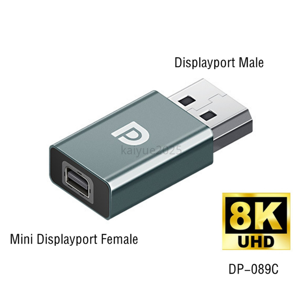 Displayport เป็น Mini Displayport ชายกับหญิง 8K หรือ 4K 60Hz Cable Extender Converter DP1.4 อะแดปเตอ