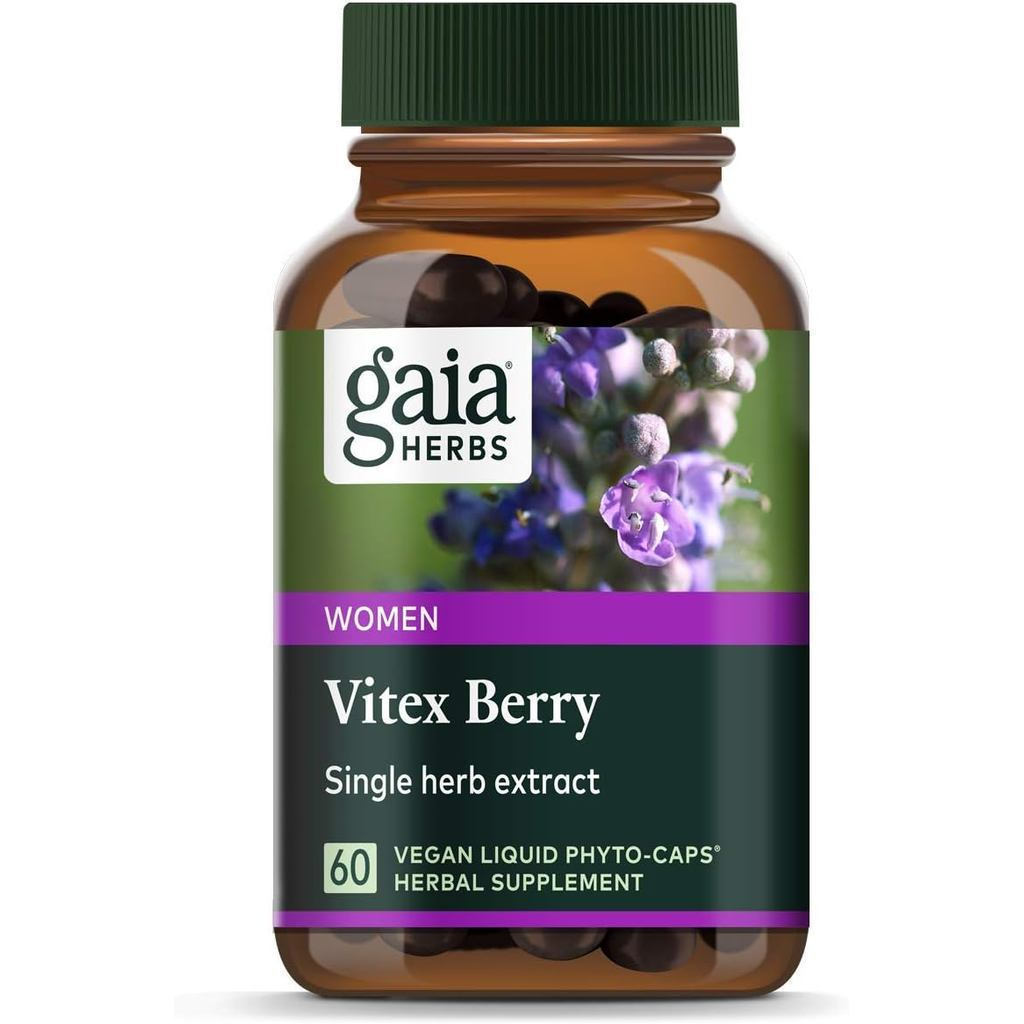 Gaia Herbs Vitex Berry, Chasteberry, Hormone Balance สําหรับผู้หญิง, แคปซูลของเหลวมังสวิรัติ, 60 นับ