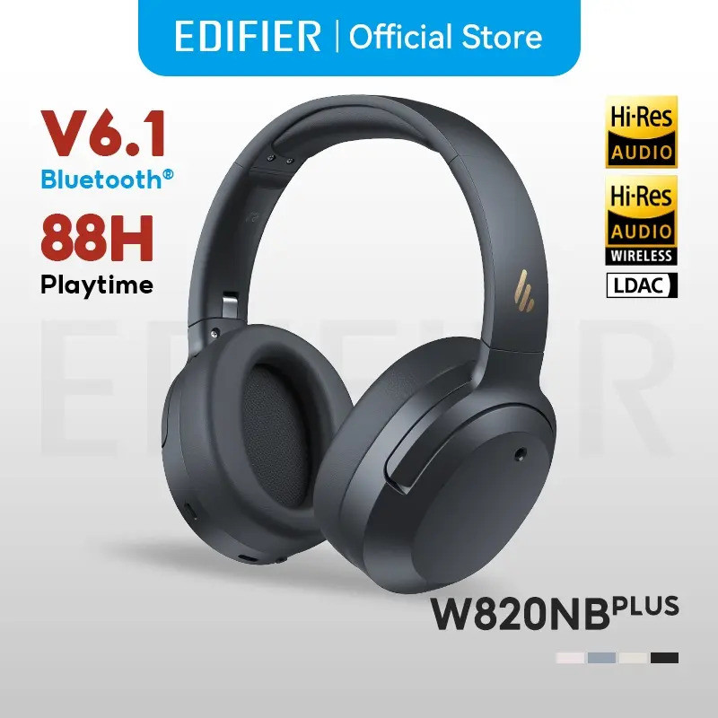 Edifier W820NB Plus (2025) หูฟังตัดเสียงรบกวนแบบครอบหูไร้สาย Bluetooth V6.1 เสียงความละเอียดสูง เชื่