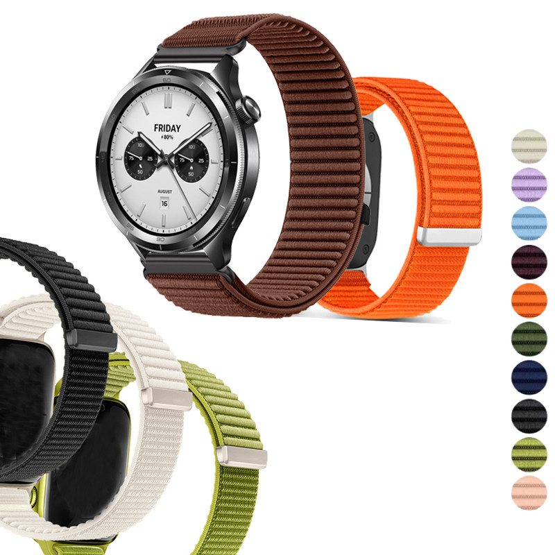 ไนลอน Braided Sport Loop Band สําหรับ XIAOMI นาฬิกา 5 S4 S3 S2 S1 Pro Sport Active นาฬิกาสี 2/Realme