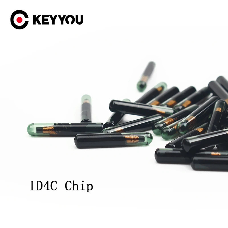KEYYOU ชิปกุญแจรถคุณภาพสูง ID4C แก้วว่างเปล่า Virgin Transponder ชิป ID4C ชิปแก้ว TP02 ชิป Transpond