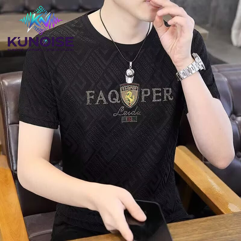 เสื้อยืดผู้ชายแขนสั้น Ocshean จากผ้าไหมน้ำแข็งบาง ระบายอากาศและแห้งไว เหมาะสำหรับสวมใส่ในฤดูร้อน