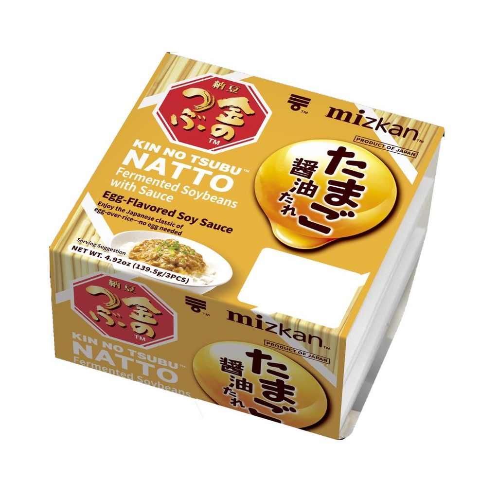 คินโนะสึบุ นัตโตะซอสไข่โชยุ Kin no Tsubu Natto with Tamago Shoyu Sauce 139.5g.