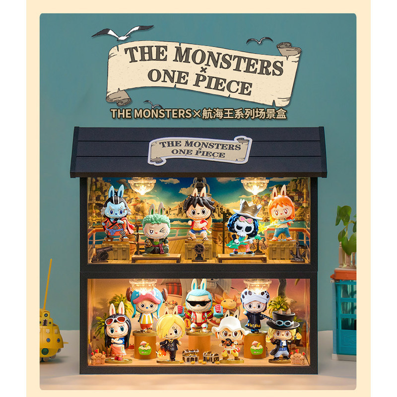 เหมาะสําหรับ POPMART POPMART THE MONSTERS LABUBU One Piece Series Mystery Box LABUBU One Piece Scene