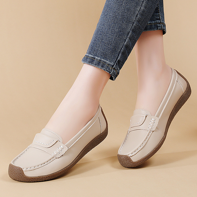 รองเท้า Loafer สำหรับผู้หญิง หนังแท้ ออกแบบแฟชั่น