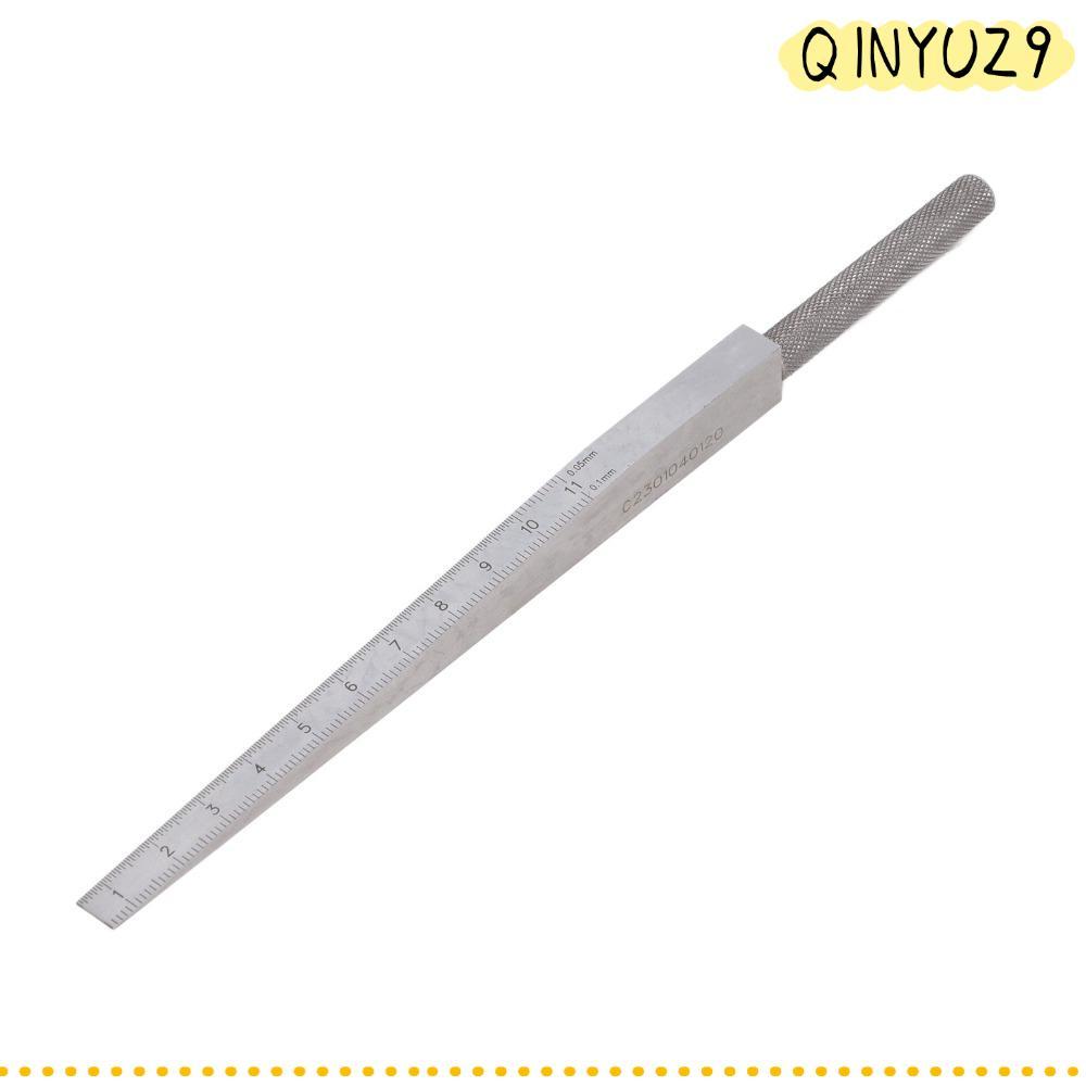 QINYUZ9QX Gap Feeler, Double Scale สแตนเลส Taper Gauge, Wedge Feeler Gauge 2 Scale 0.5‐11mm Feeler G
