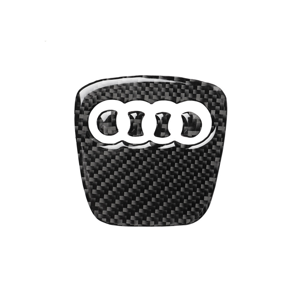 เหมาะสําหรับ Audi Q5 คาร์บอนไฟเบอร์พวงมาลัยโลโก้การปรับเปลี่ยนรถอุปกรณ์ตกแต่งภายใน A3 8VA4LB8Q3Q58RQ