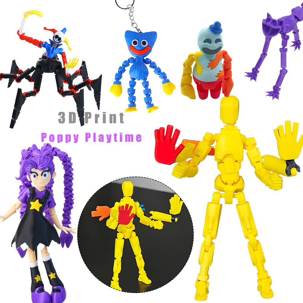 Poppy Playtime GrabPack 3D พิมพ์ Movable Joint รูป CatNap Doey Dough ของเล่นสะสม