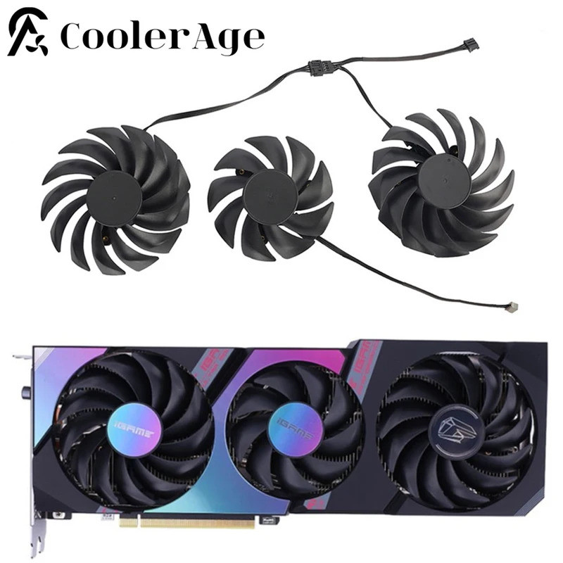 พัดลมการ์ดจอ RTX3080 RTX3070 RTX3060Ti สําหรับ iGame GeForce RTX 3080 3070 3060Ti Ultra OC กราฟิกการ