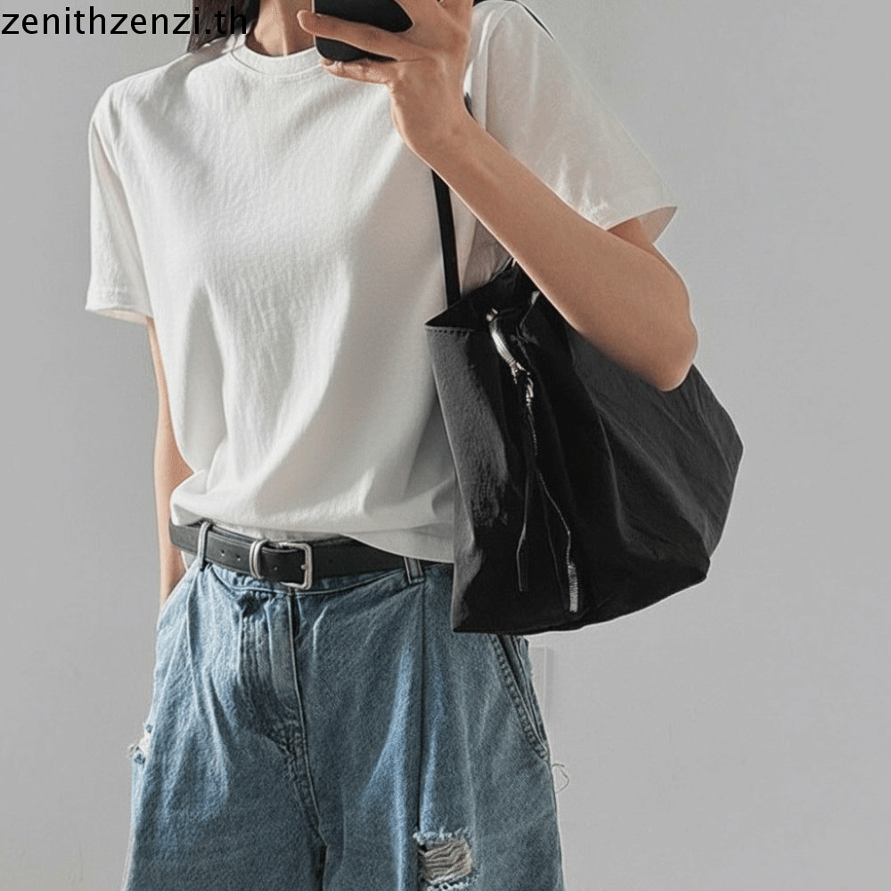 ZENITHZENZI Nylon Travel Tote Bag, น้ําหนักเบา Blocked Light ความจุขนาดใหญ่กระเป๋า, แฟชั่นฤดูใบไม้ผลิฤดูร้อนหลายช่องการออกแบบใหม่หลายช่องกระเป๋า Commuting
