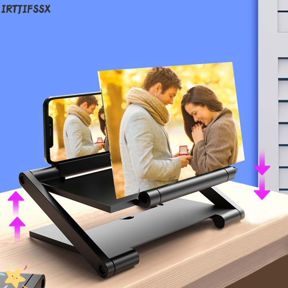 IRTJIFSSX แว่นขยายโทรศัพท์มือถือ,พับอเนกประสงค์โทรศัพท์มือถือเครื่องขยายเสียงหน้าจอ,HD ที่วางโทรศัพท์หน้าจอขยาย