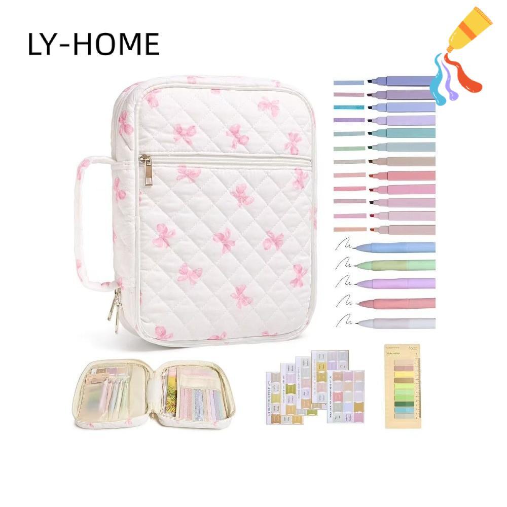 LIAOYING Bible Cover Bag, Floral Design Handle Bible Cover ,กระเป๋าซิป Bible Journaling Kit Church